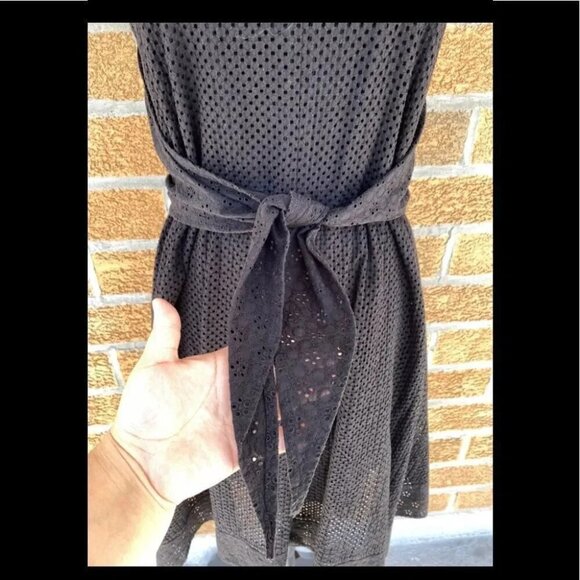 Rebecca TaylorMixed Eyelet Tie Waist Dress size 4 - Picture 3 of 12